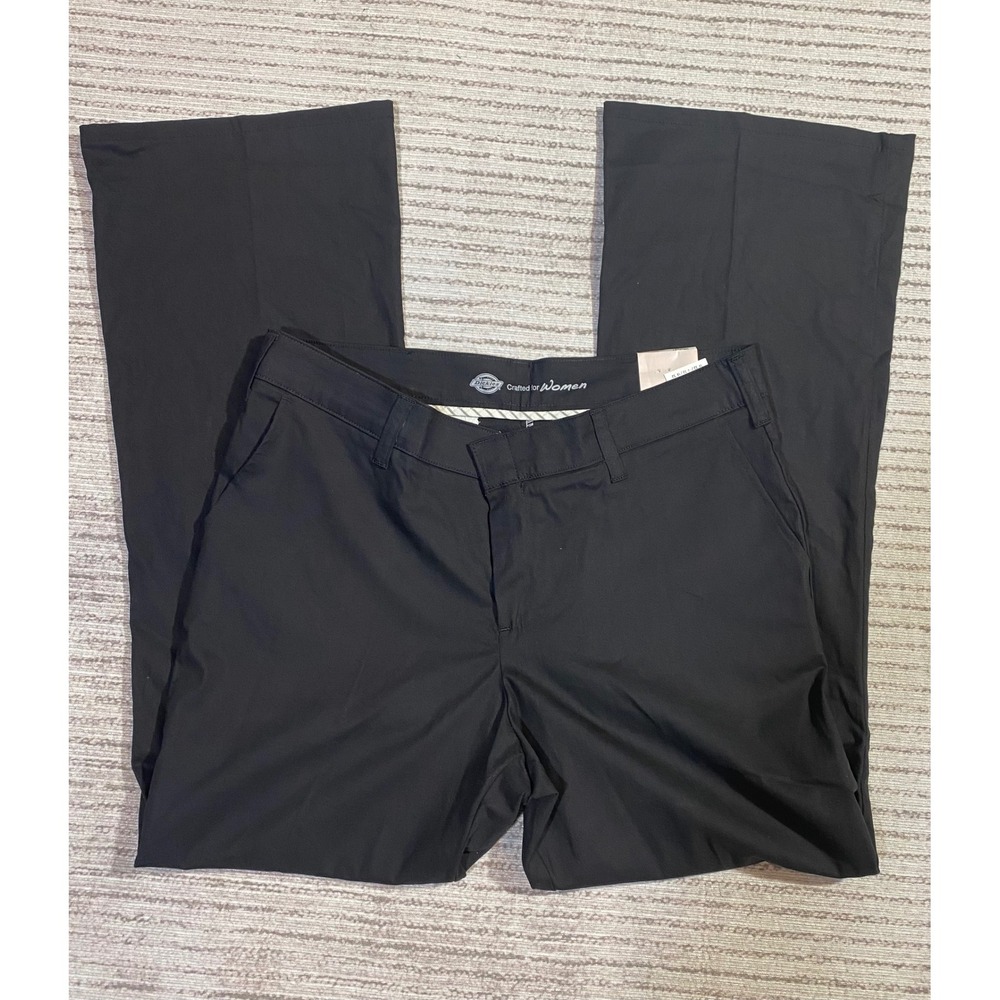 Dickies Crafted for Women Slim Fit Work Pants Black FP121BK Size 14/32 NWT